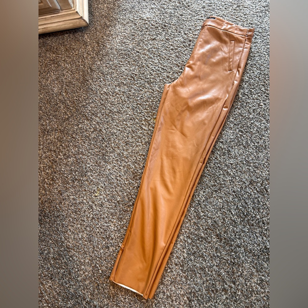 Stella Luce camel faux leather Pants
